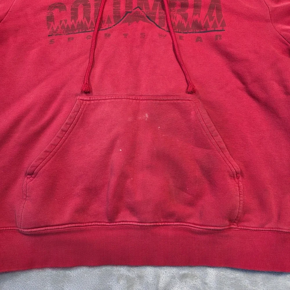 Columbia Sportswear Mens Red Graphic Mountain Logo Pullover Hoodie Large RN69724 - Picture 6 of 8